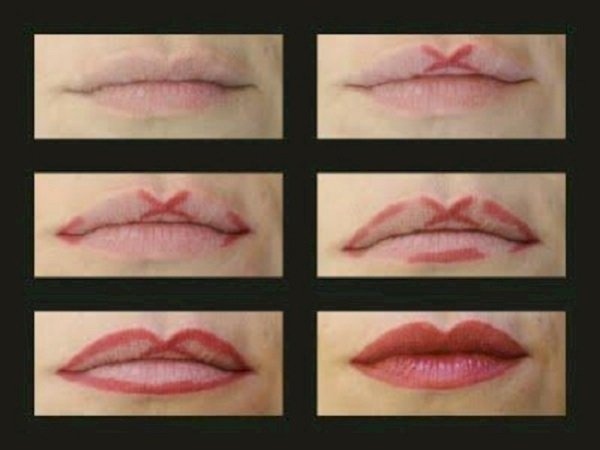 губы бантиком макияж