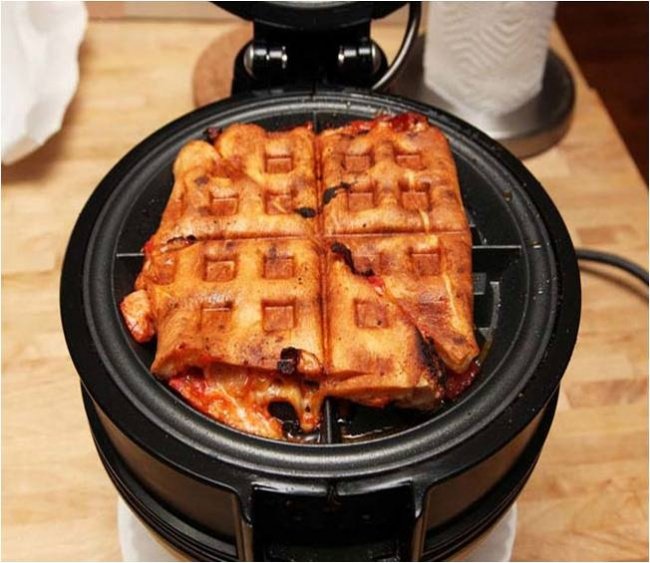 пицца в вафельнице