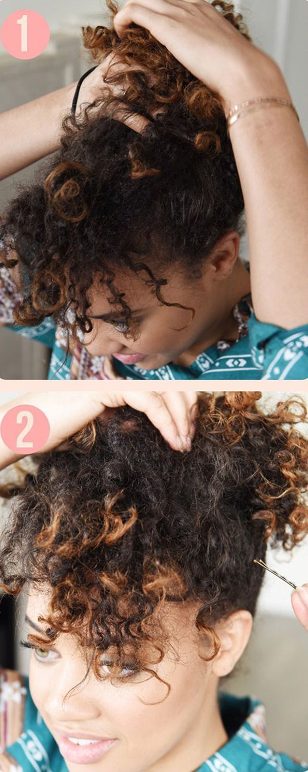 прическа на кучерявые волосы