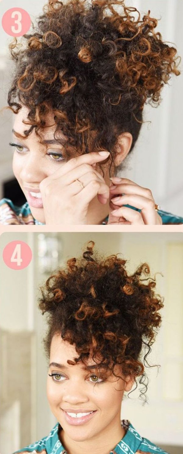 прическа на кучерявые волосы