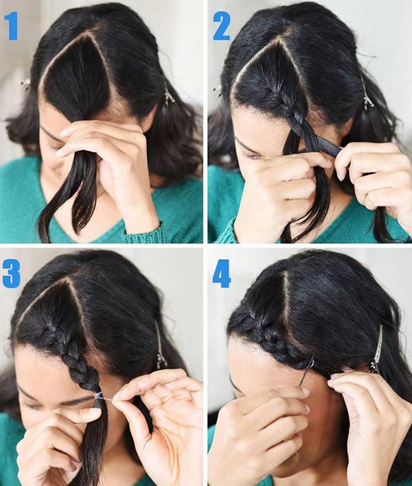 коса на одну сторону