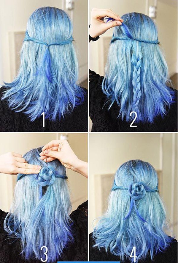 цветок из косы