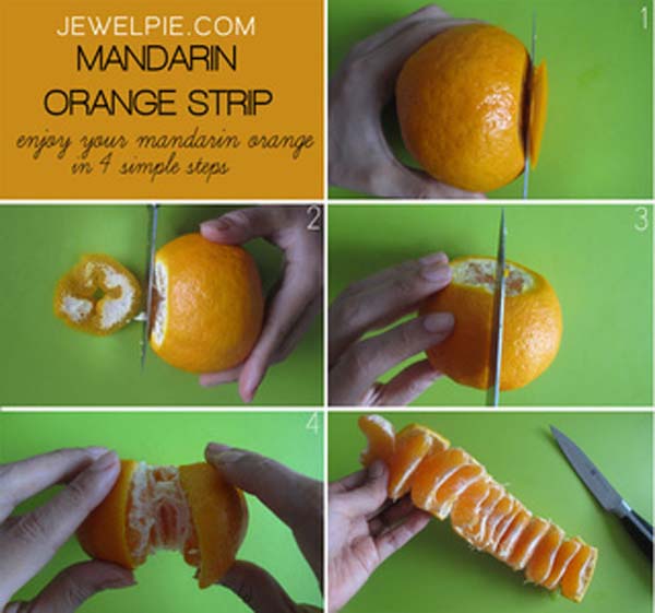 как чистить апельсины