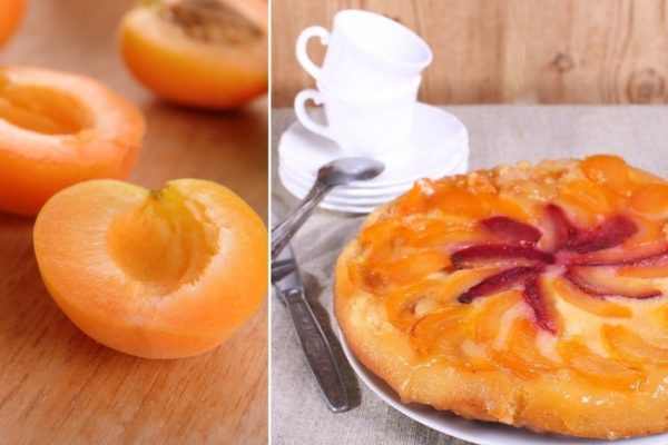 Пирог со свежими абрикосами