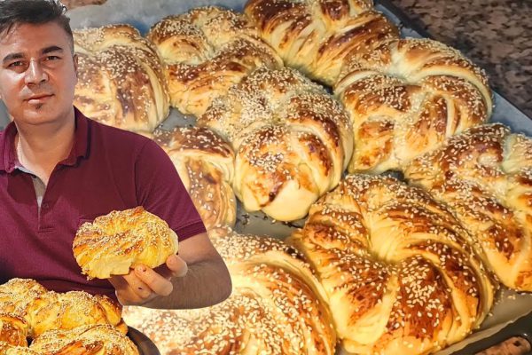 Папа-турок готовит ачму, по-домашнему уютный рецепт турецких мягких булочек