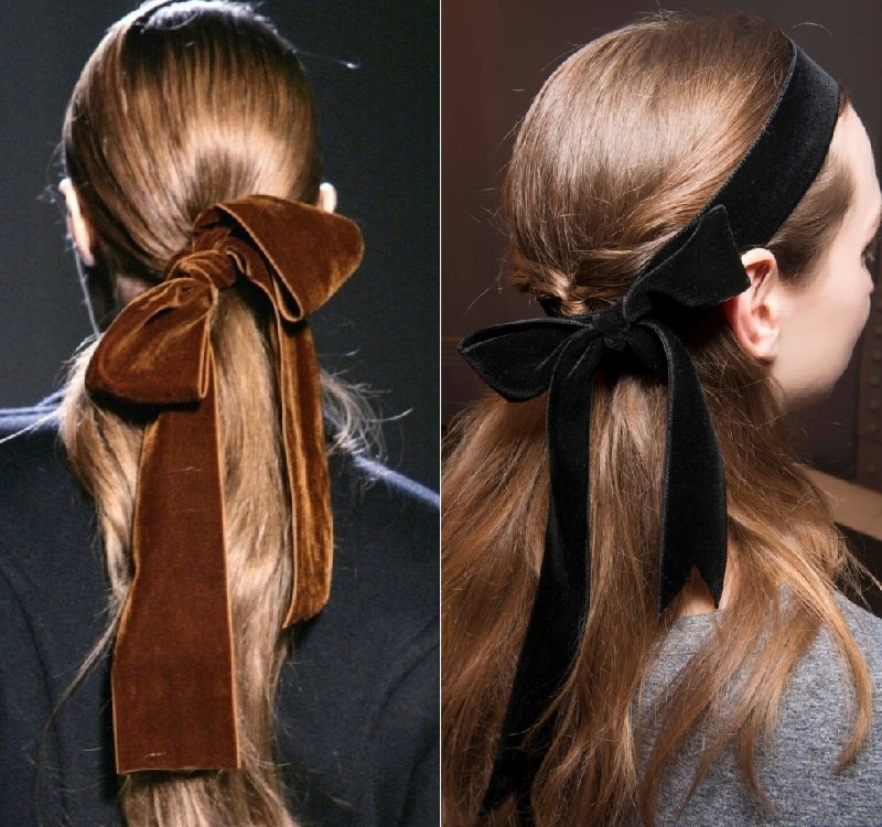 ленты в волосах