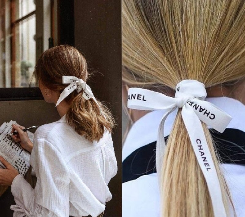 ленты в волосах