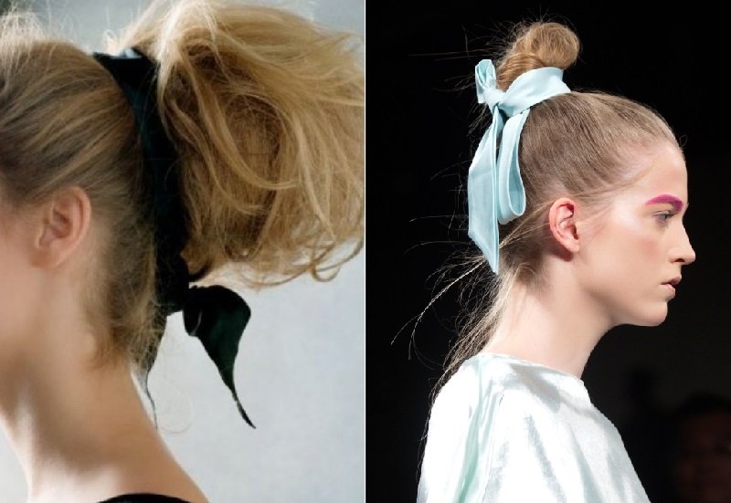 ленты в волосах