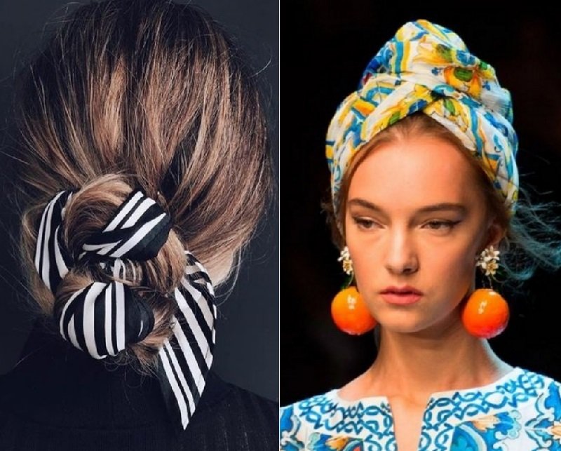 ленты в волосах