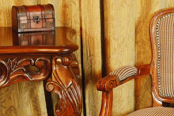 Fragment Of The Interior With Antique Furniture And Coffret On The Table