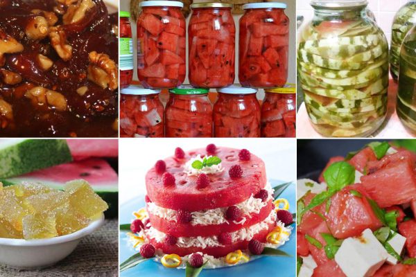 Подборка блюд из арбуза