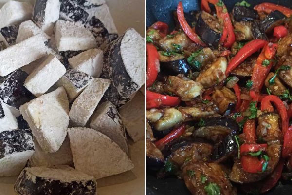 Посыпаю баклажаны крахмалом, а уже через полчаса угощаю домочадцев вкуснейшим блюдом