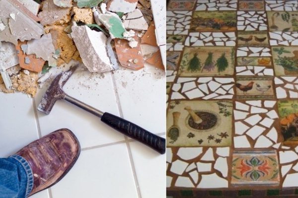 Что можно сделать из битой плитки