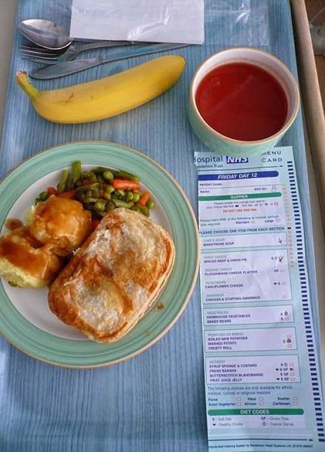 больничная еда в великобритании