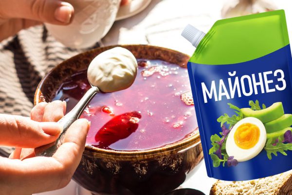 Всегда кладу в борщ яйцо и майонез, со сметаной кажется пресным