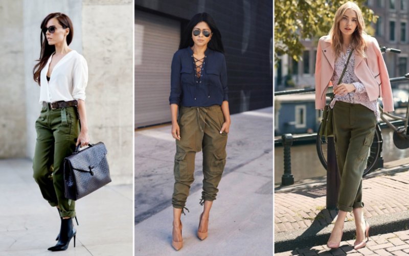 брюки карго женские с чем носить