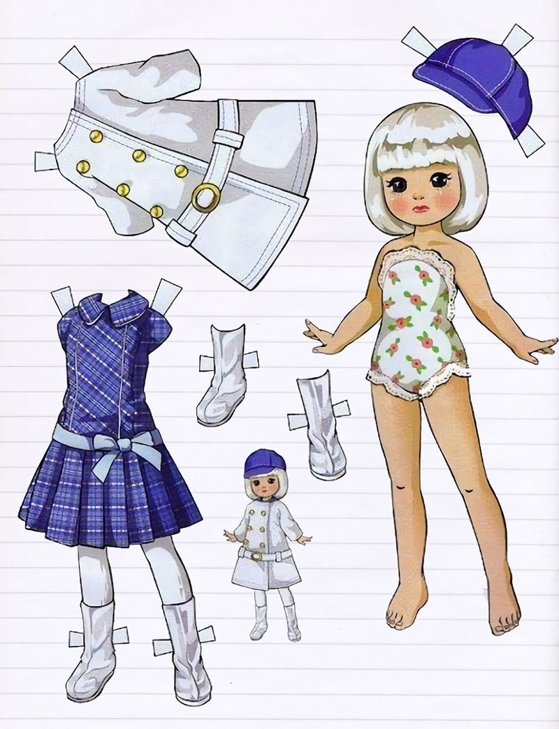 Схемы для вырезания бумажных кукол с детьми можно, куклы, кукол, множество,...