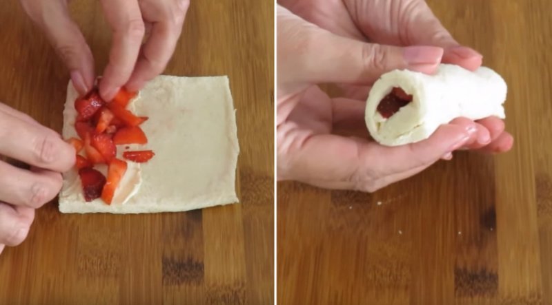 тосты с творогом и клубникой