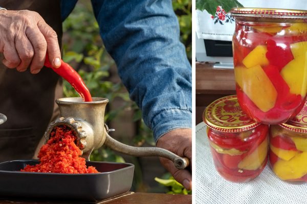 Хрустящий перец «Пятиминутка» с уксусом, стерилизация не нужна, парить перцы не придется