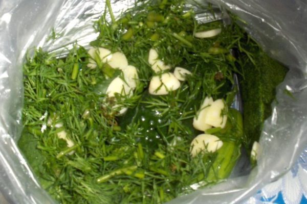 Почему малосольные огурцы в пакете не меняют цвет