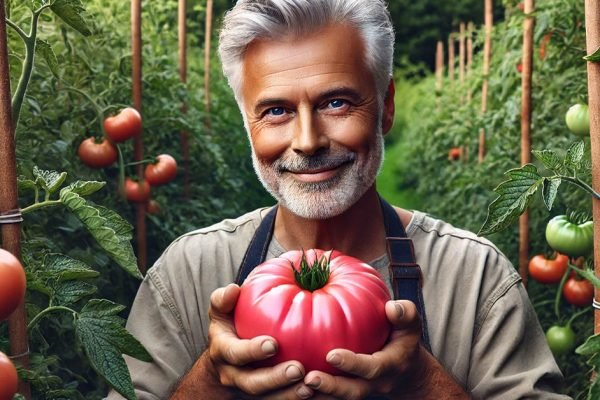 Сосед по даче в прошлом году вырастил самые большие помидоры на моей памяти, подсмотрел его хитрости и в этом году сделаю так же