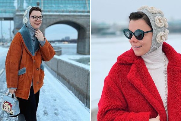 Молодая жена Петросяна смело носит вязаный чепчик, 50 лет назад такие головные уборы были трендом, мода возвращается