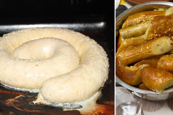 Родной рецепт картофельной колбаски, еще маминой рукой записанный в школьной тетрадке