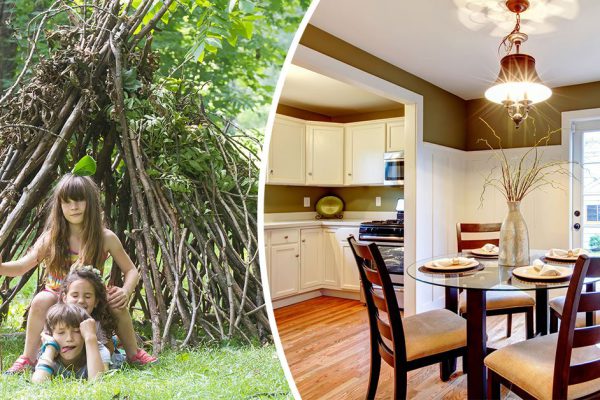 Дети на каникулах притащили домой гору веток, за вечер создала из них красоту