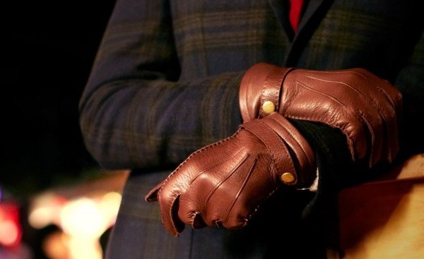 кожаные мужские перчатки