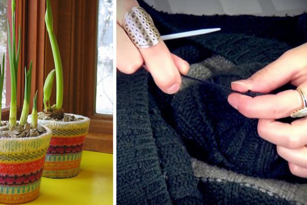 Рукодельница виртуозно разрезала свой старый свитер… Я влюбилась в то, что она с ним сделала!