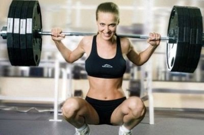 присед со штангой