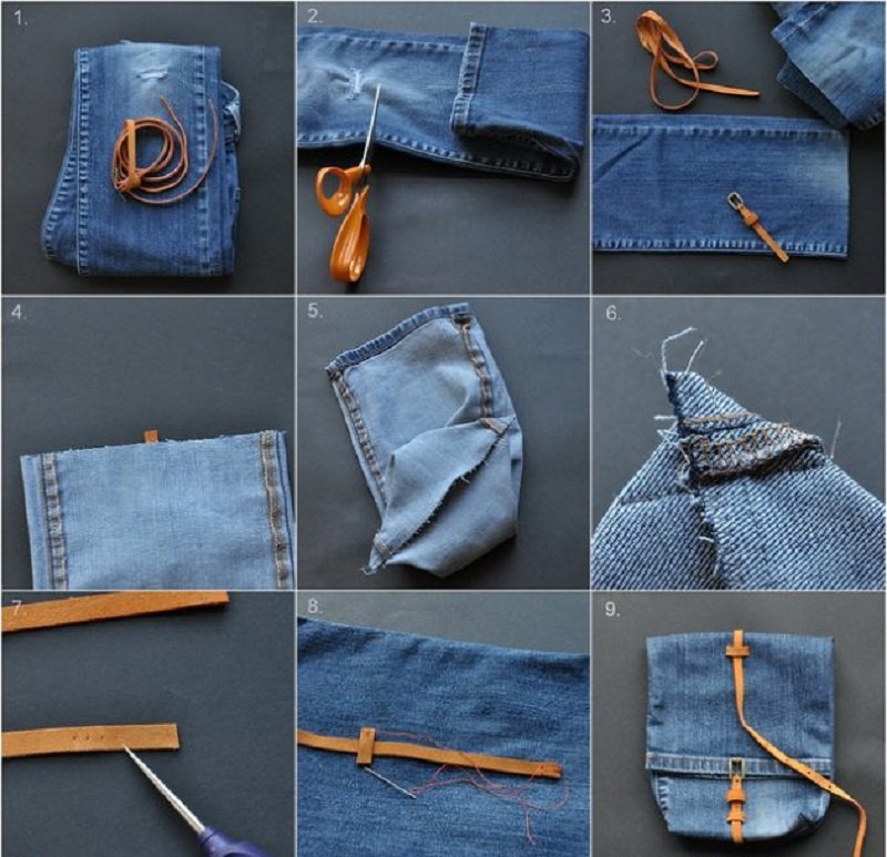 Как сшить модную юбку из старых джинсов