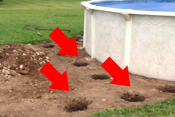 Сделав пару отверстий в земле, мужчина превратил обычный разборный бассейн в нечто!