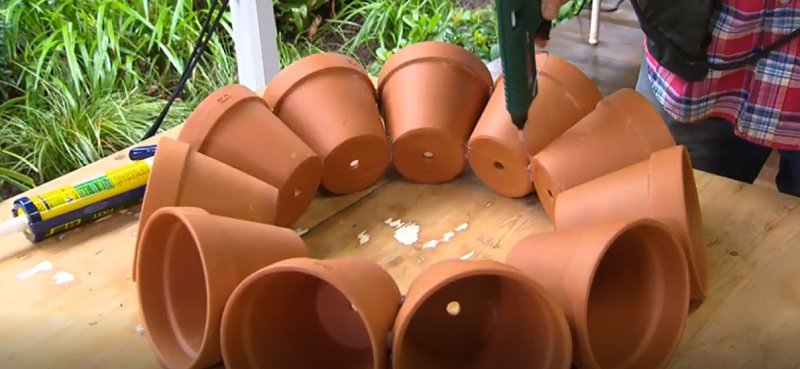 многоуровневая цветочная клумба