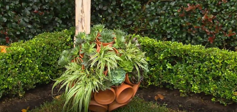 многоуровневая цветочная клумба