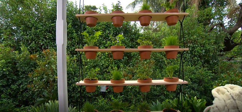 многоуровневая цветочная клумба