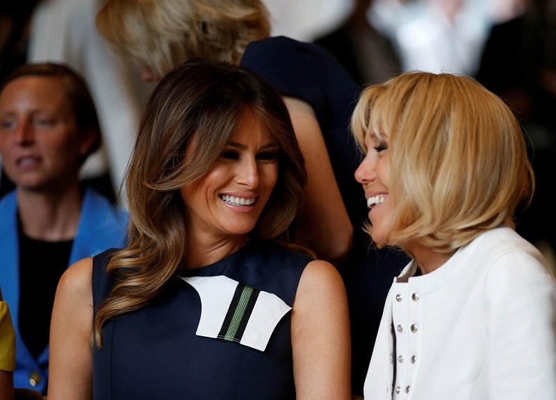 меланья трамп и брижит макрон