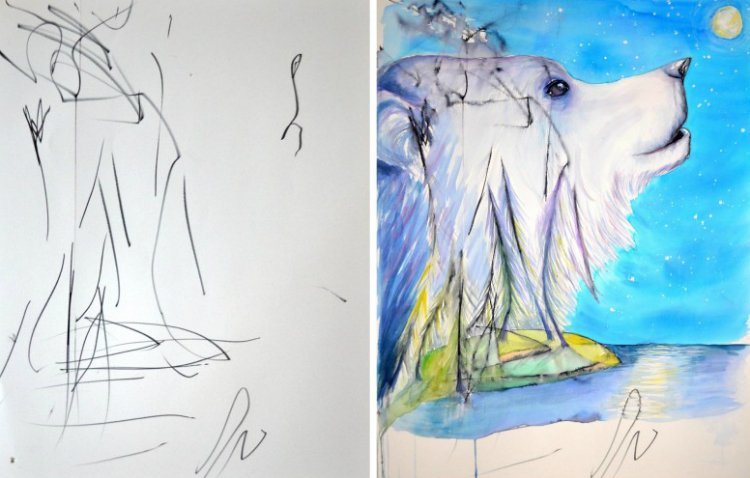 детские рисунки на стенах