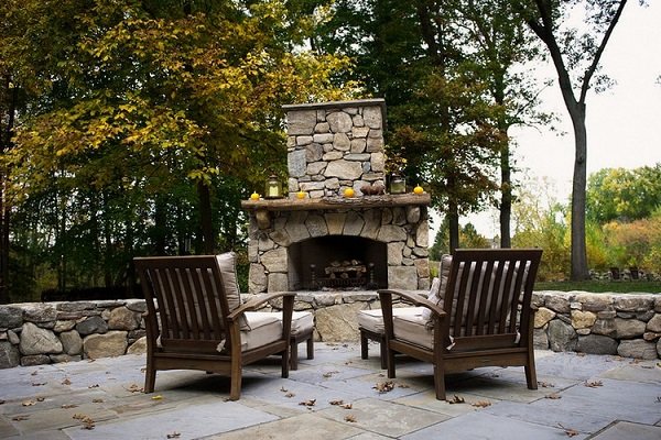 дизайн каминов в стиле кантри