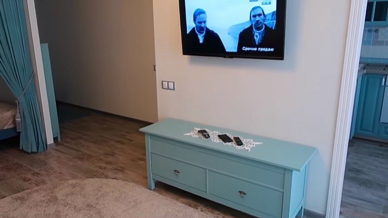 дизайн квартиры в голубых тонах