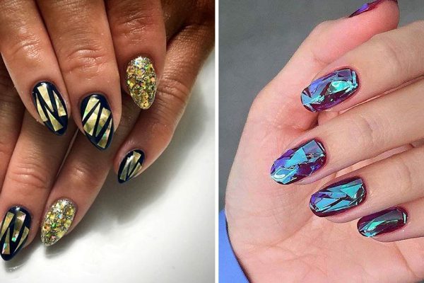 Маникюр «битое стекло»: самая стильная идея для твоих ноготков!