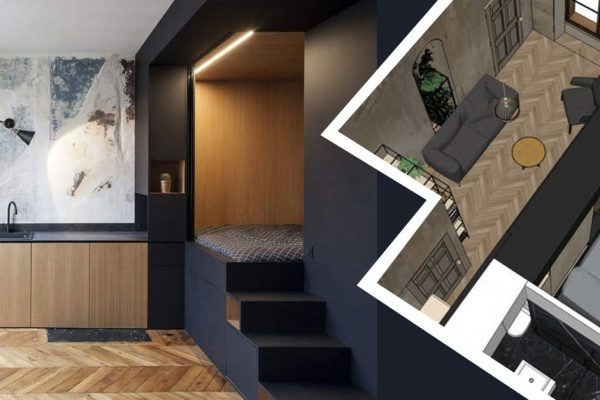 Пример создания закрытой спальни в маленькой квартире