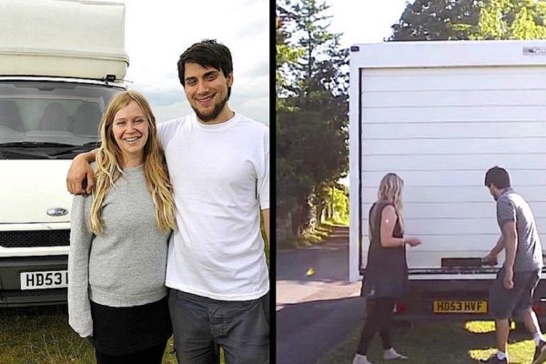 Молодая пара поселилась в старом фургоне, превратив его в однокомнатную квартиру!