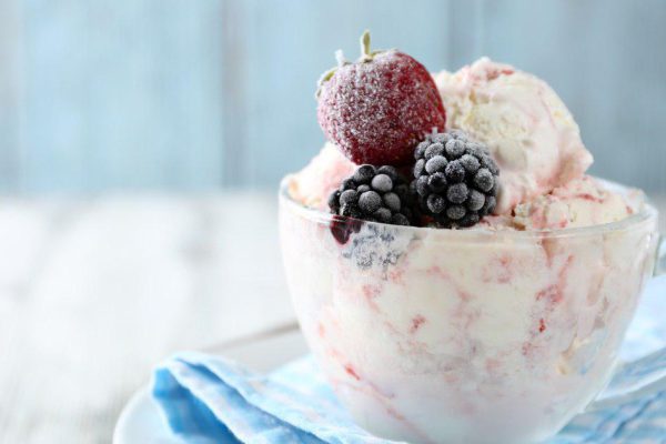 Рецепт пломбира с фруктовой начинкой