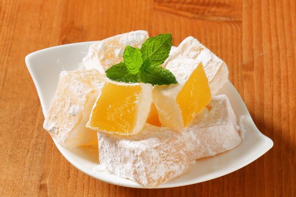 Greek loukoumi (Turkish delight) with delicious Mastic flavor