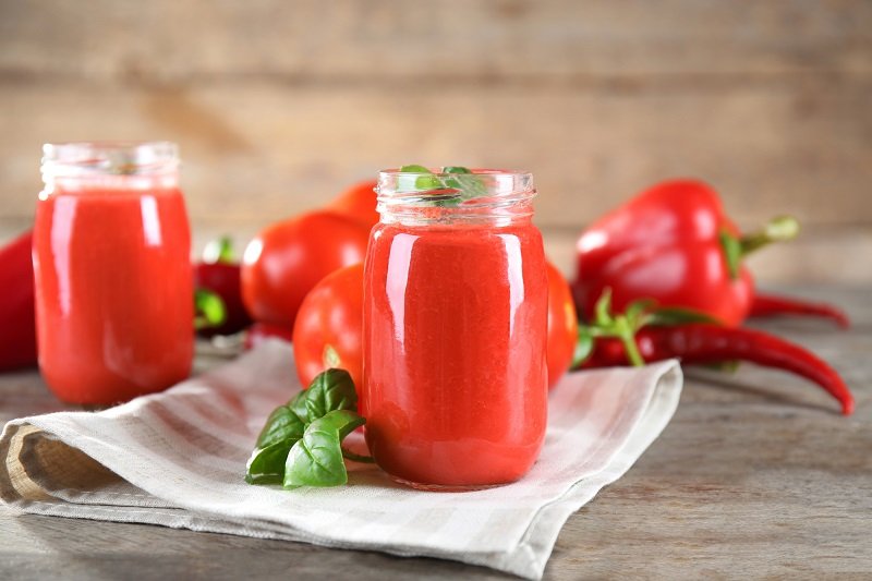 paradajková šťava bez soli