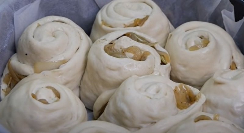 пирог с луком