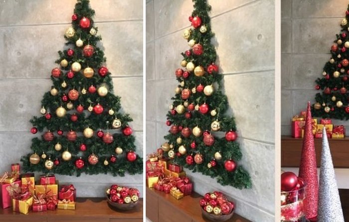 елка на стене