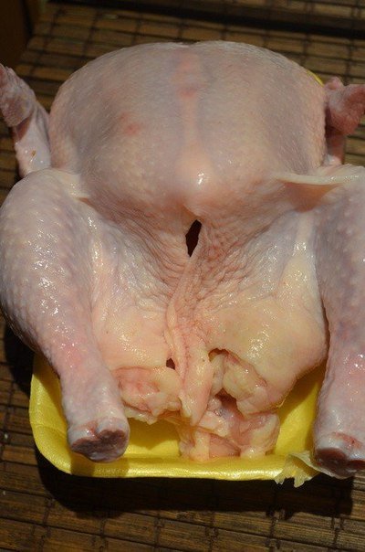 курица, фаршированная гранатом