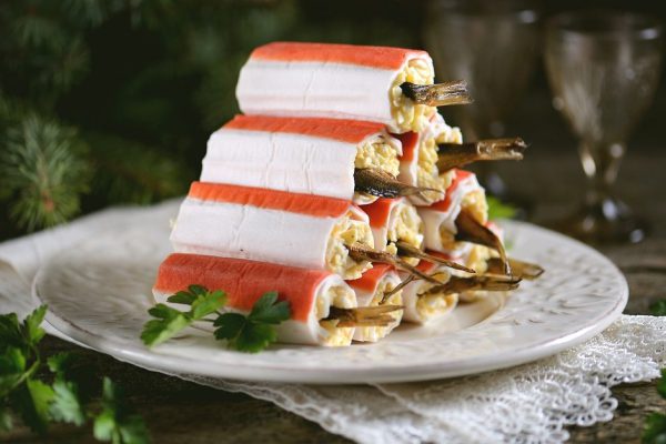 Рецепт крабовых палочек с разными начинками